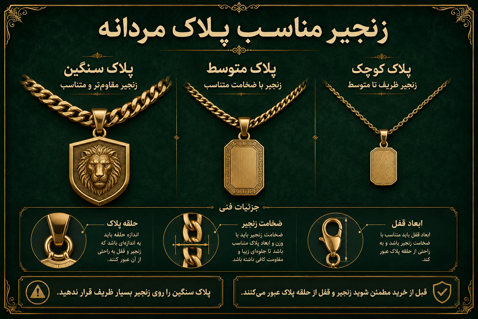 زنجیر مردانه برای پلاک چه ویژگیهایی داشته باشد